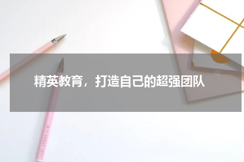  精英教育，打造自己的超强团队
