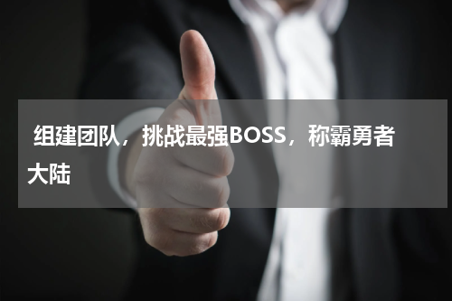  组建团队，挑战最强BOSS，称霸勇者大陆