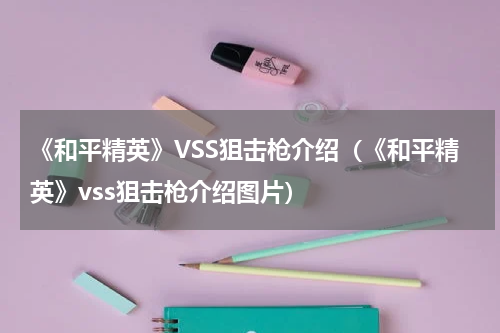 《和平精英》VSS狙击枪介绍（《和平精英》vss狙击枪介绍图片）