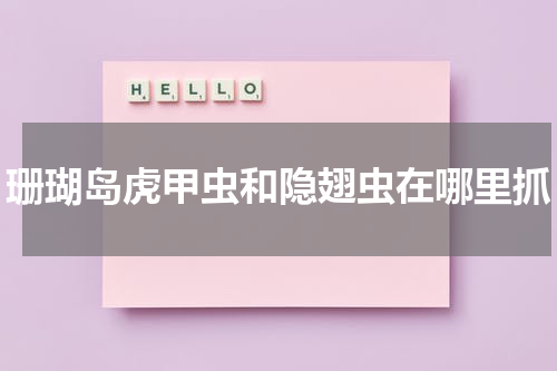 珊瑚岛虎甲虫和隐翅虫在哪里抓