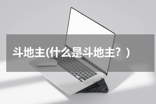 斗地主(什么是斗地主？)