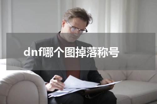 dnf哪个图掉落称号