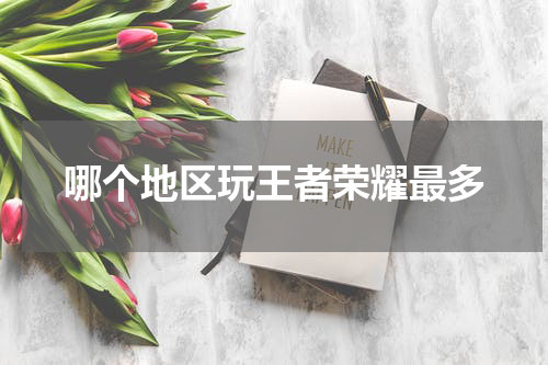 哪个地区玩王者荣耀最多
