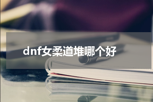 dnf女柔道堆哪个好