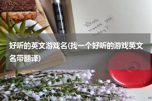 好听的英文游戏名(找一个好听的游戏英文名带翻译)
