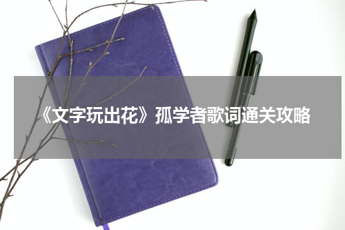 《文字玩出花》孤学者歌词通关攻略