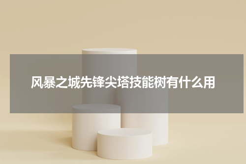 风暴之城先锋尖塔技能树有什么用